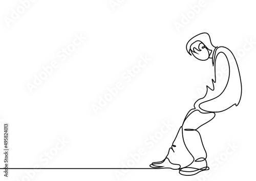 sad depressed mentally compromised person barely standing