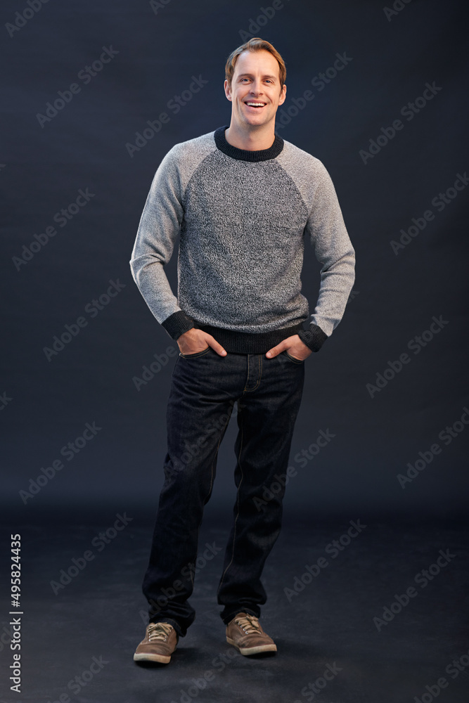 The world is full of guys, be a man. Shot of a handsome man wearing fashionable clothing.