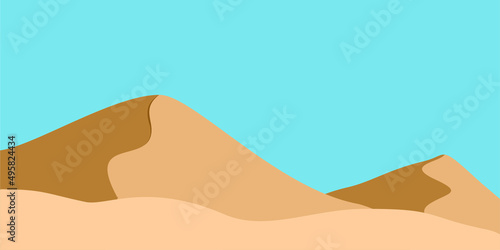 Desert sand dune landscape vector