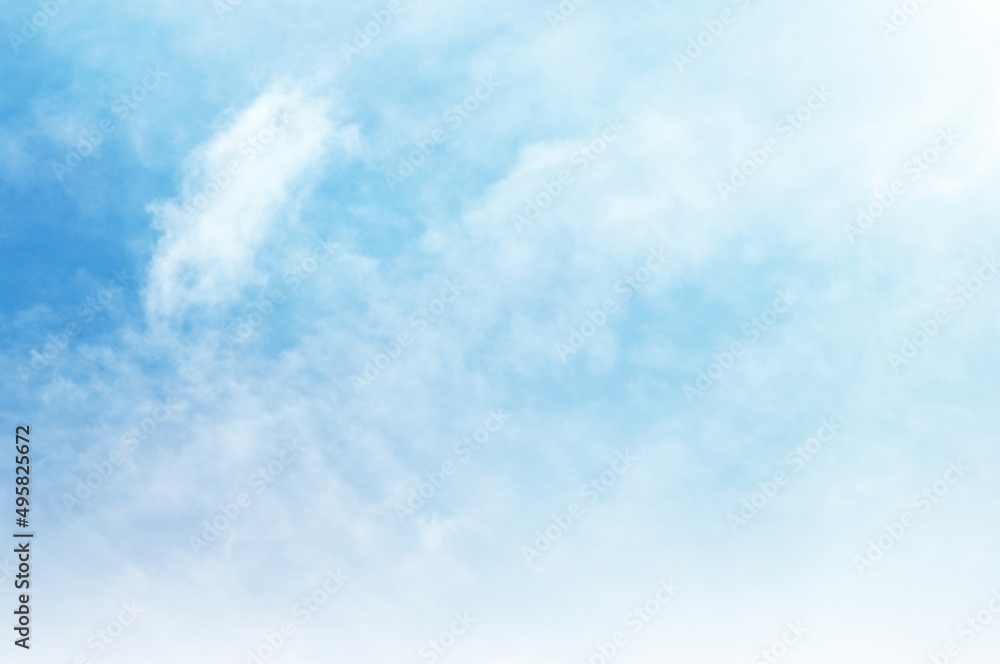 Blue sky with white cloud. The summer heaven is colorful clearing day Good weather and beautiful nature in the morning. Blue sky with white cloud. The summer heaven is colorful clearing day Good weather and beautiful nature in the morning.