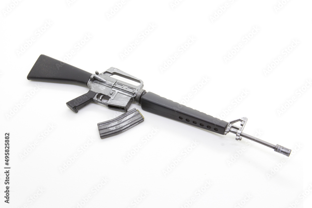mini model gun isolated on white background mini model gun isolated on white background