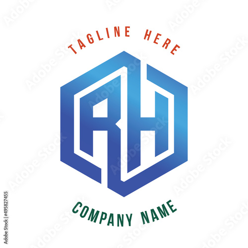 RH lettering logo is simple, easy to understand and authoritative