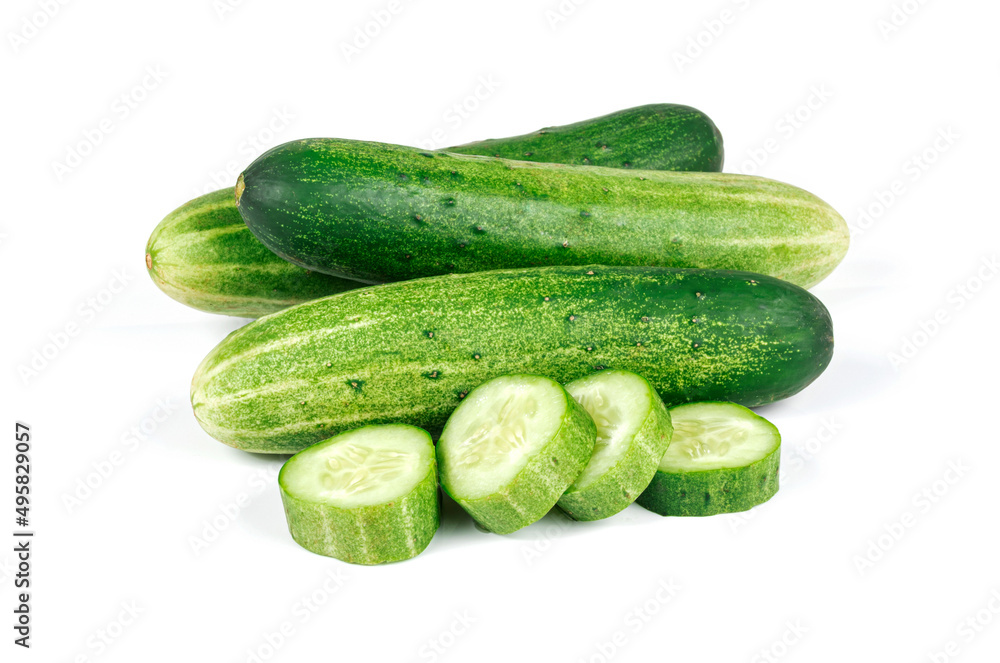 cucumber isolated on white background cucumber isolated on white background