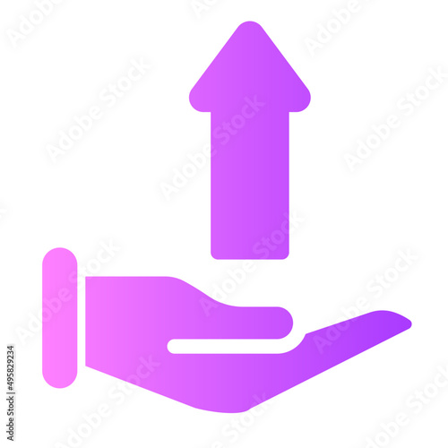 Hand gradient icon photo