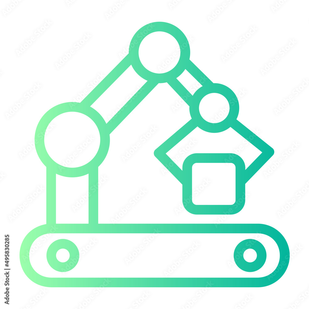 Fototapeta premium automation gradient icon