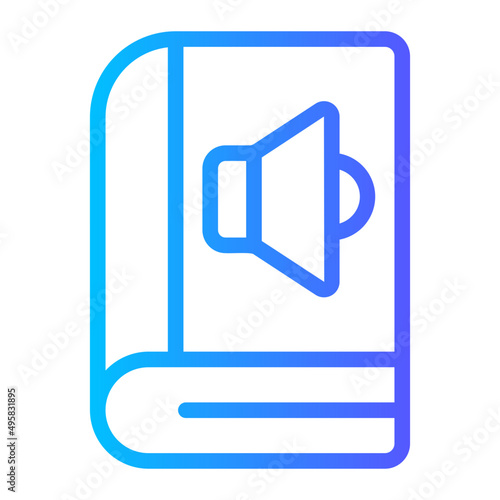 audiobook gradient icon