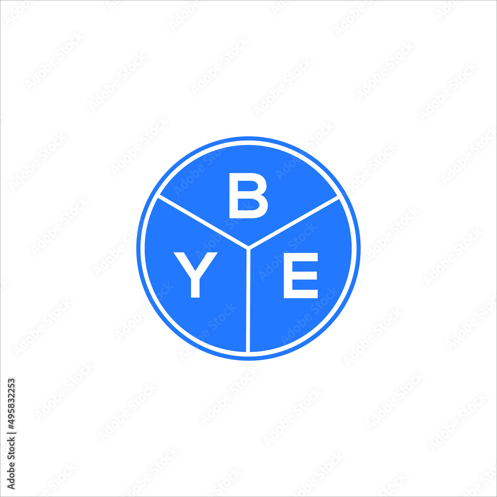 BYE letter logo design on black background. BYE creative initials letter logo concept. BYE letter design. BYE letter logo design on black background. BYE creative initials letter logo concept. BYE letter design.