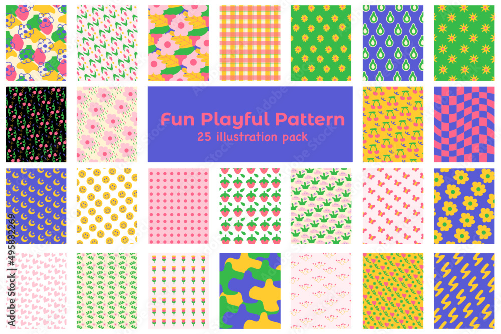 Fun Playful Pattern Graphic Elements Pack Fun Playful Pattern Graphic Elements Pack