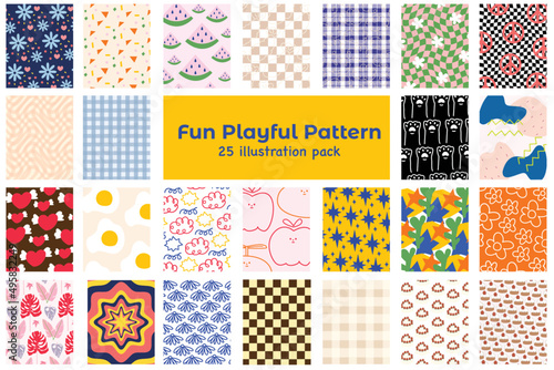 Fun Playful Pattern Graphic Elements Pack © Coasta