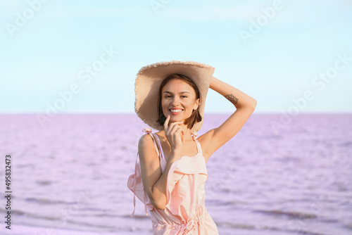 Stylish young woman posing ...