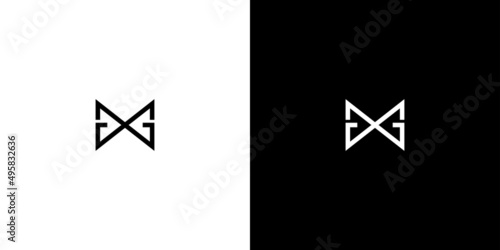 Unique and modern GG infinity initials logo design