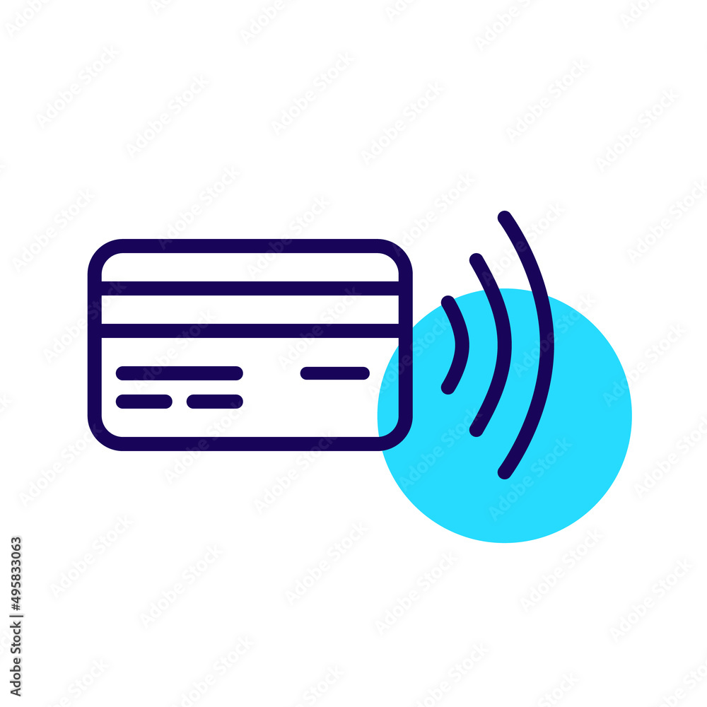 Contactless credit card payment icon. Pixel perfect, editable stroke Contactless credit card payment icon. Pixel perfect, editable stroke