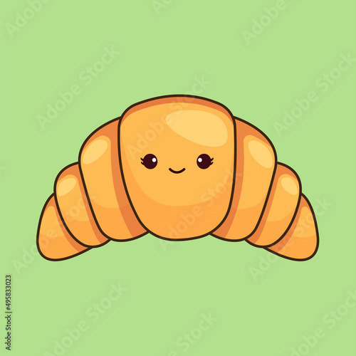 Cute Croissant Illustration