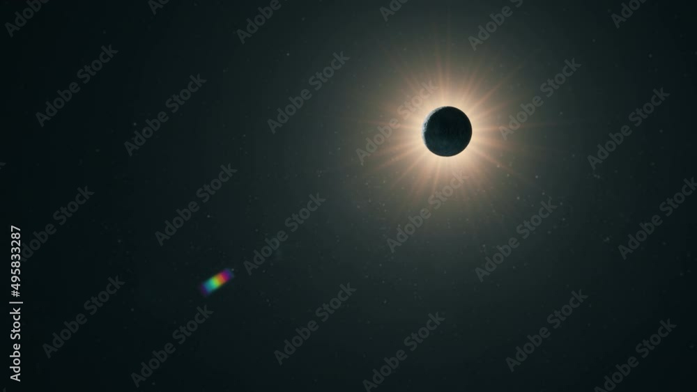 Total solar eclipse crossing the United States. Shadow of the moon projected on the earth across Rochester, NY in 2024.