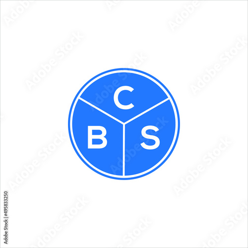 CBS letter logo design on White background. CBS creative Circle letter logo concept. CBS letter design. 