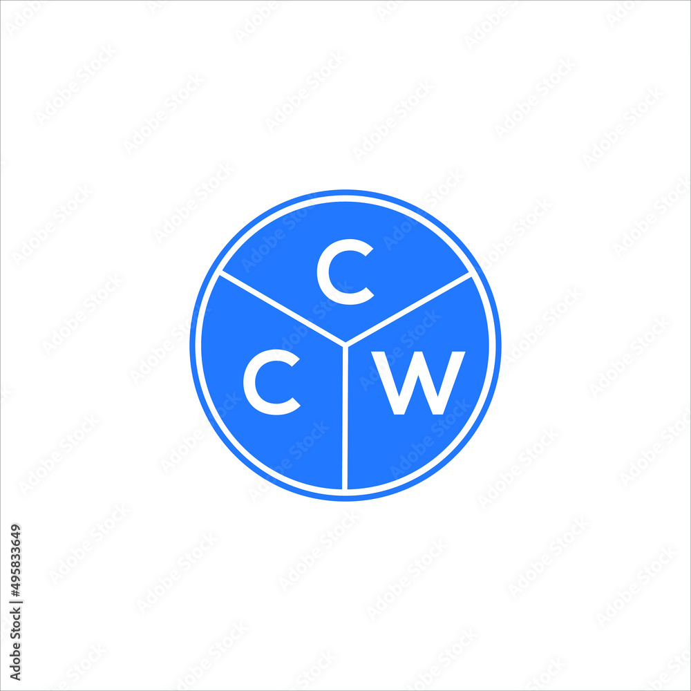 CCW letter logo design on White background. CCW creative Circle letter logo concept. CCW letter design. CCW letter logo design on White background. CCW creative Circle letter logo concept. CCW letter design.