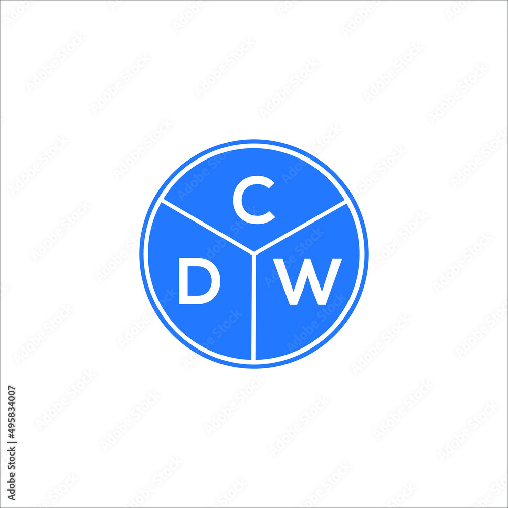CDW letter logo design on White background. CDW creative Circle letter logo concept. CDW letter design. CDW letter logo design on White background. CDW creative Circle letter logo concept. CDW letter design.