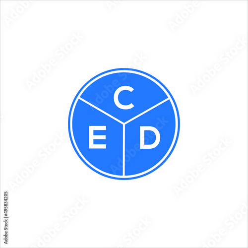 CED letter logo design on White background. CED creative Circle letter logo concept. CED letter design. 