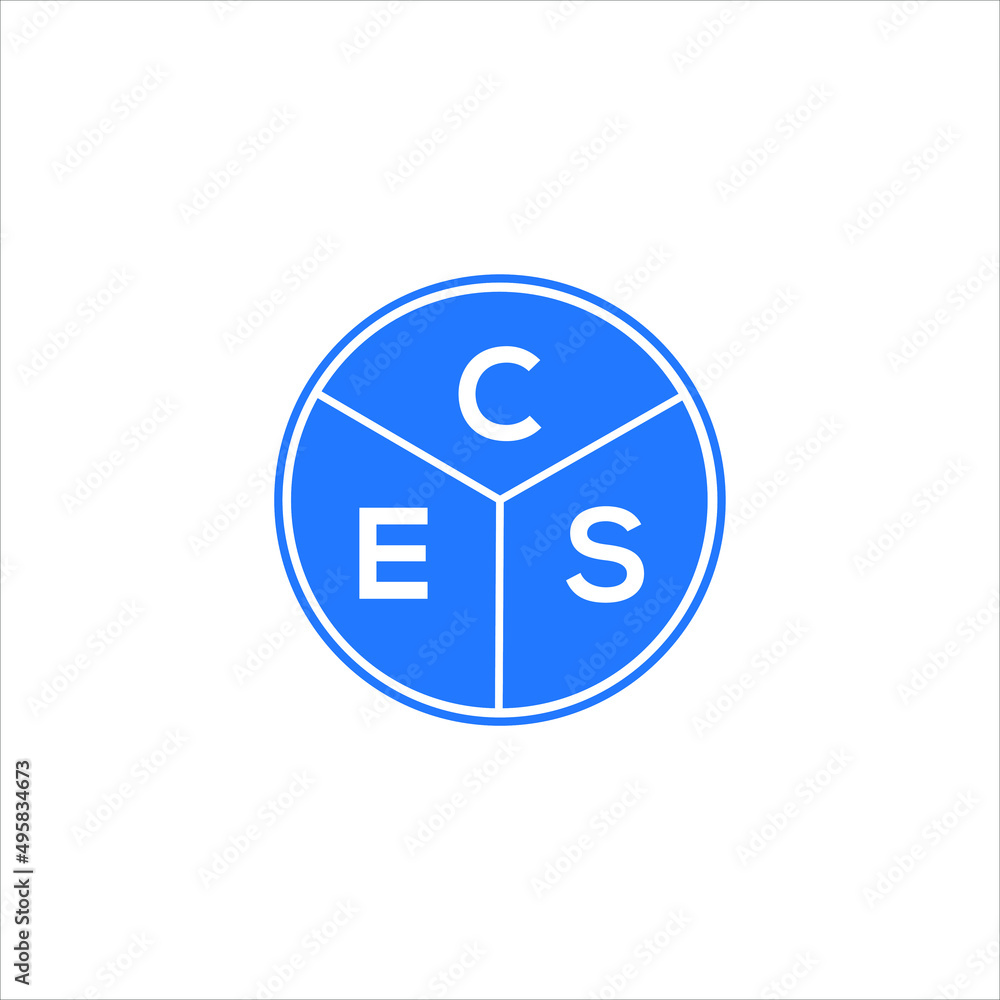CES letter logo design on White background. CES creative Circle letter logo concept. CES letter design. CES letter logo design on White background. CES creative Circle letter logo concept. CES letter design.