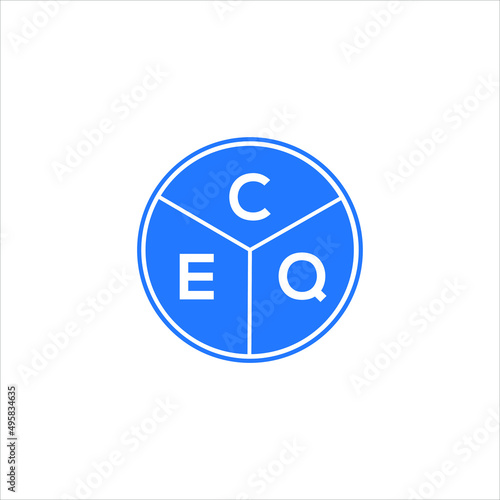 CEQ letter logo design on White background. CEQ creative Circle letter logo concept. CEQ letter design .