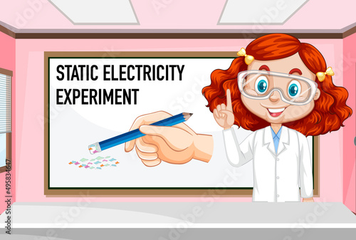 Science experiment for kids concept