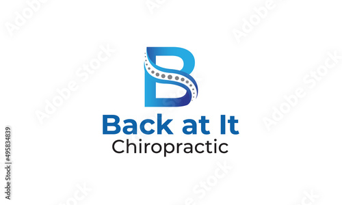 Initial B inspiration for Logo design Back to Chiropractic
