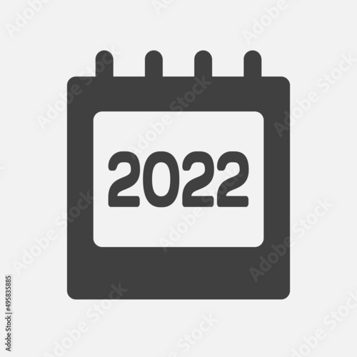 Vector icon calendar year 2022, icon of the year © corben_dallas