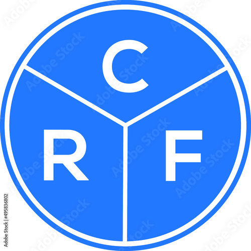 CRF letter logo design on black background. CRF  creative initials letter logo concept. CRF letter design.