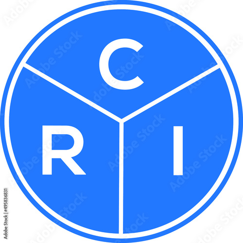CRI letter logo design on black background. CRI creative  initials letter logo concept. CRI letter design.