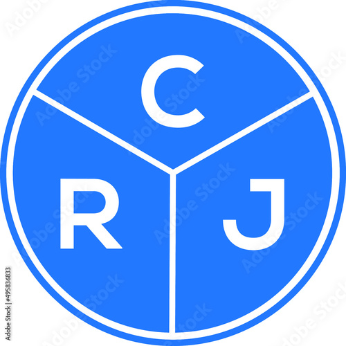 CRJ letter logo design on black background. CRJ creative   initials letter logo concept. CRJ letter design.