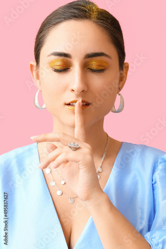 Attractive young woman with...