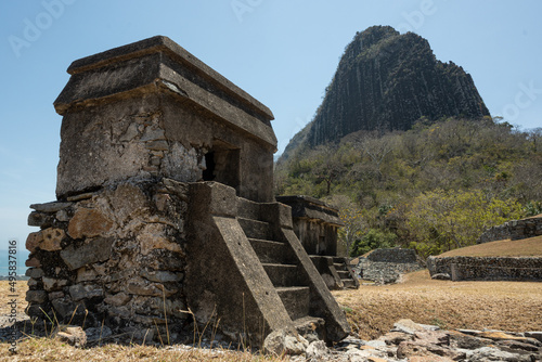 Ancient tomb prehispanic vestiges located in Veracruz Mexico photo