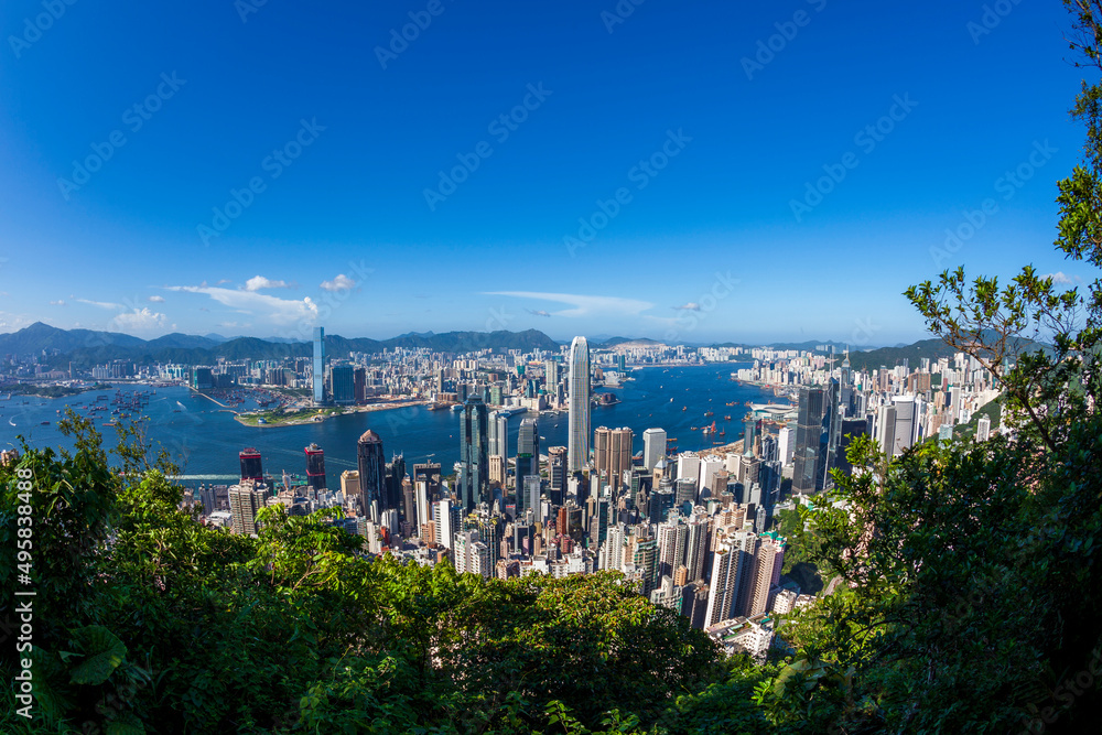 Fototapeta premium Hong Kong Cityscape From The Peak