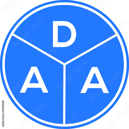 DAA letter logo design on White background. DAA creative Circle letter logo concept. DAA letter design. 