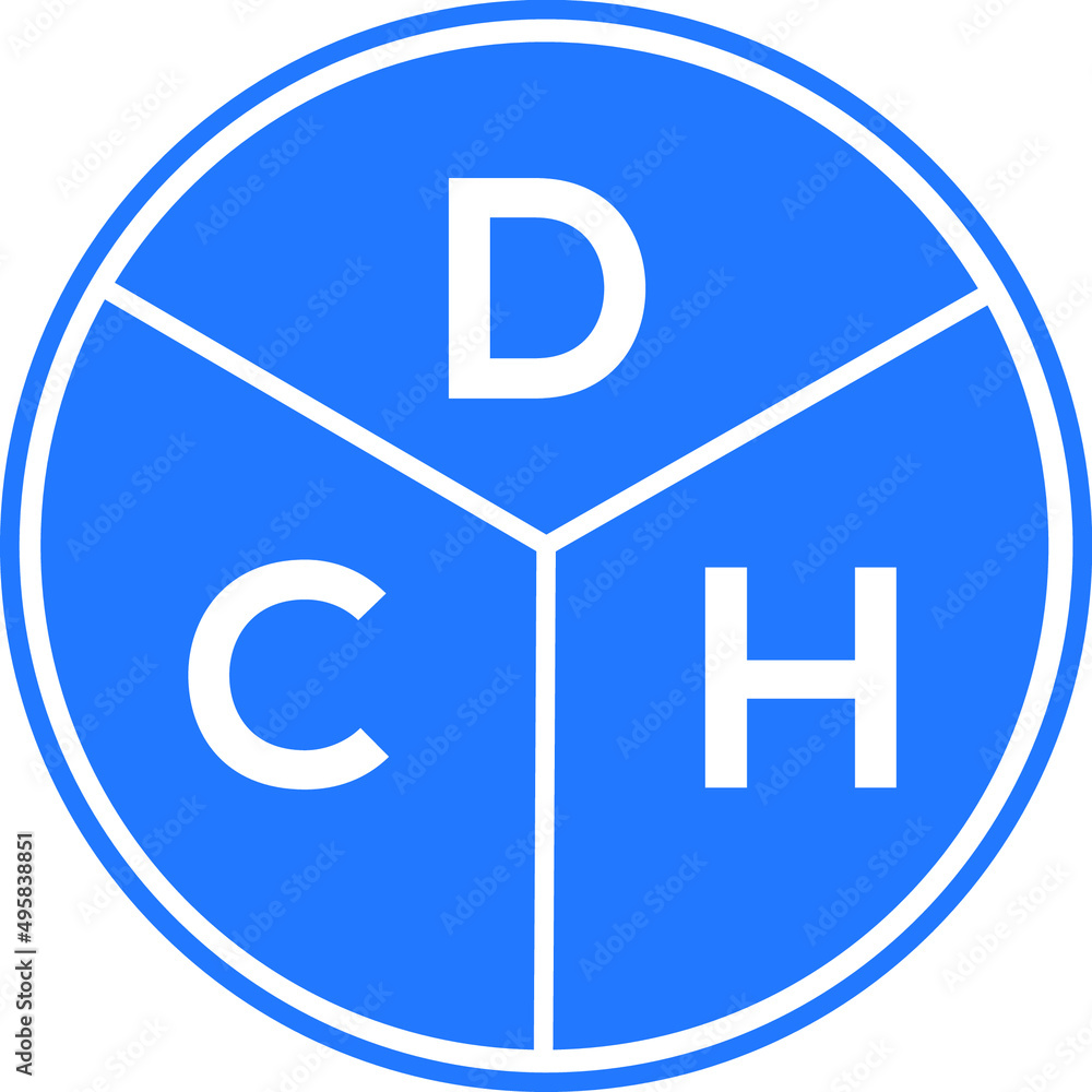 DCH letter logo design on White background. DCH creative Circle letter logo concept. DCH letter design. DCH letter logo design on White background. DCH creative Circle letter logo concept. DCH letter design.
