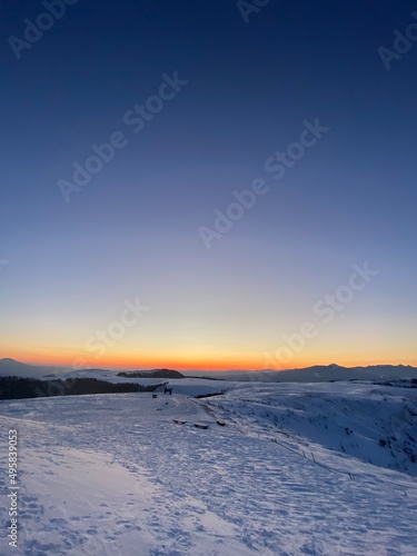 sunset in the mountains