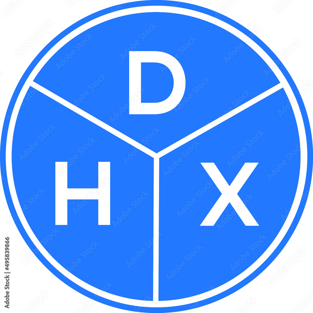 DHX letter logo design on White background. DHX creative Circle letter logo concept. DHX letter design. DHX letter logo design on White background. DHX creative Circle letter logo concept. DHX letter design.