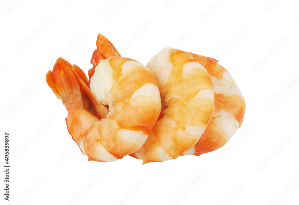 Shrimps isolated on white background Shrimps isolated on white background