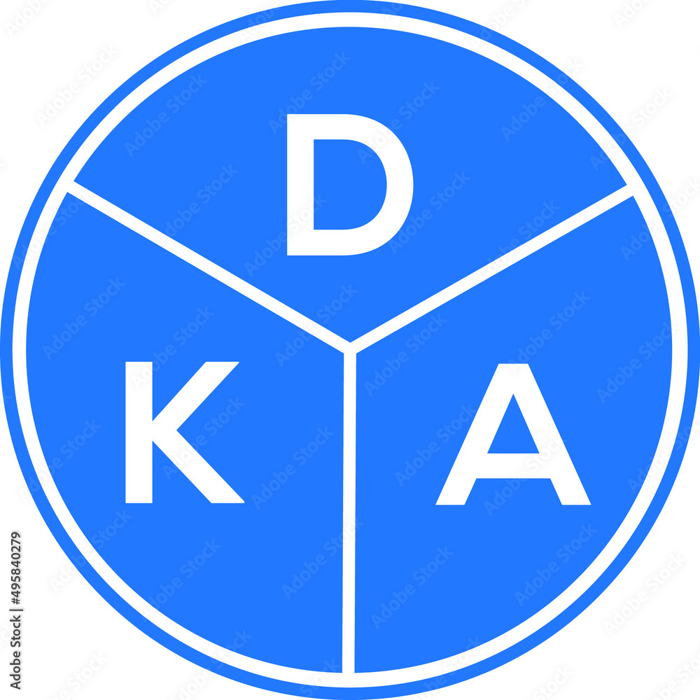 DKA letter logo design on black background. DKA creative initials letter logo concept. DKA letter design. DKA letter logo design on black background. DKA creative initials letter logo concept. DKA letter design.