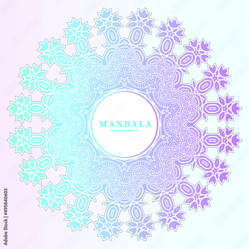 elegant gradient line art mandala vector for design elegant gradient line art mandala vector for design