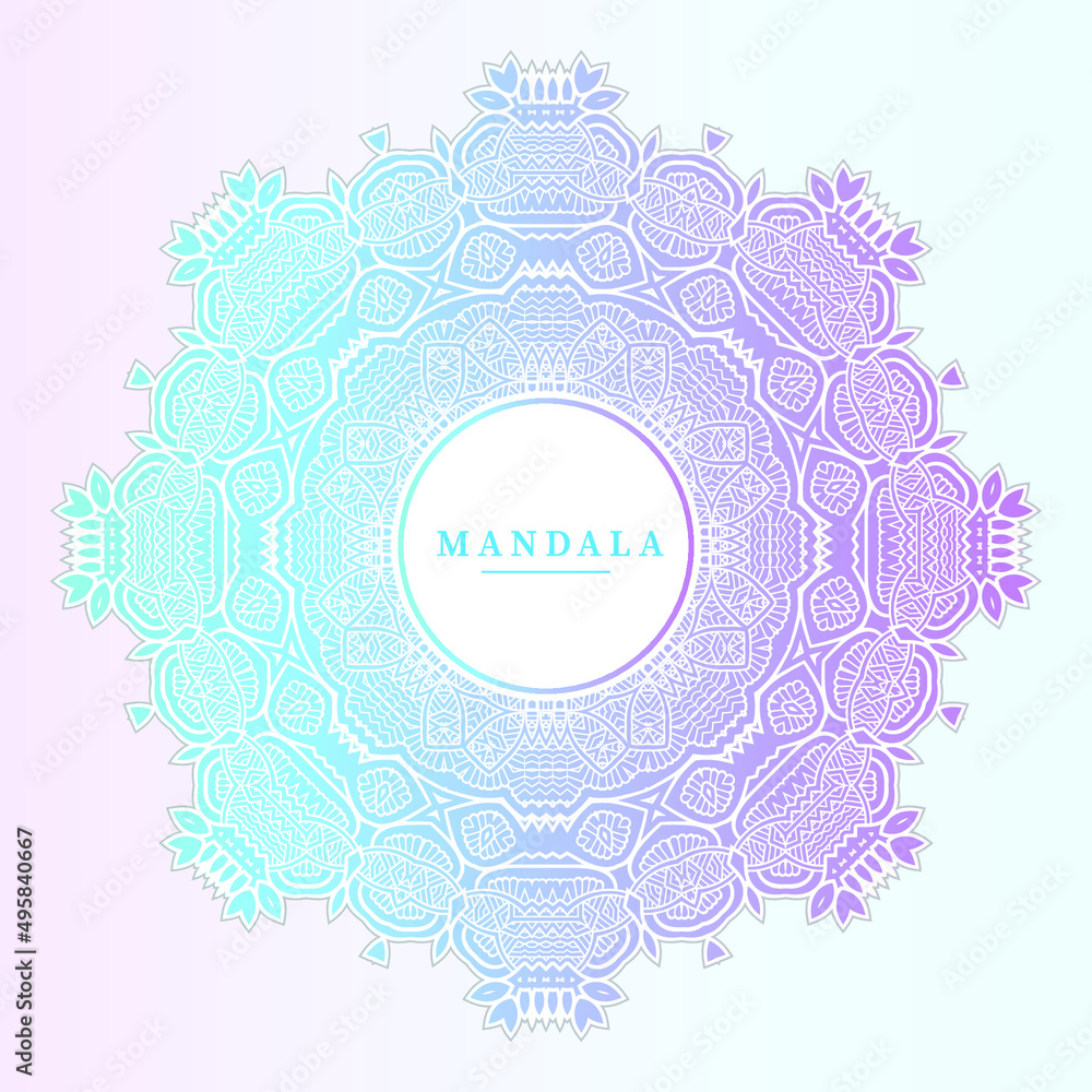 elegant gradient mandala vector for design