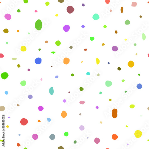 Vector texture, multicolor chaotic spots, seamless pattern