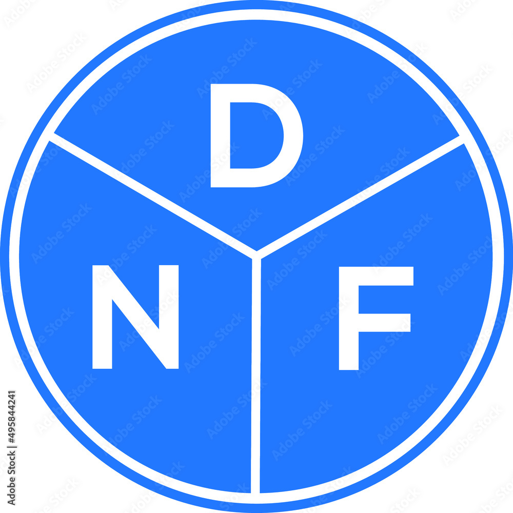 DNF letter logo design on White background. DNF creative Circle letter logo concept. DNF letter design. DNF letter logo design on White background. DNF creative Circle letter logo concept. DNF letter design.