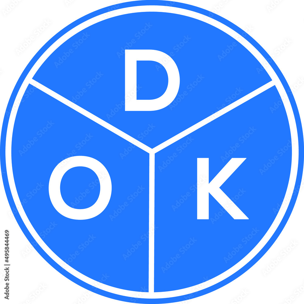 DOK letter logo design on White background. DOK creative Circle letter logo concept. DOK letter design. DOK letter logo design on White background. DOK creative Circle letter logo concept. DOK letter design.