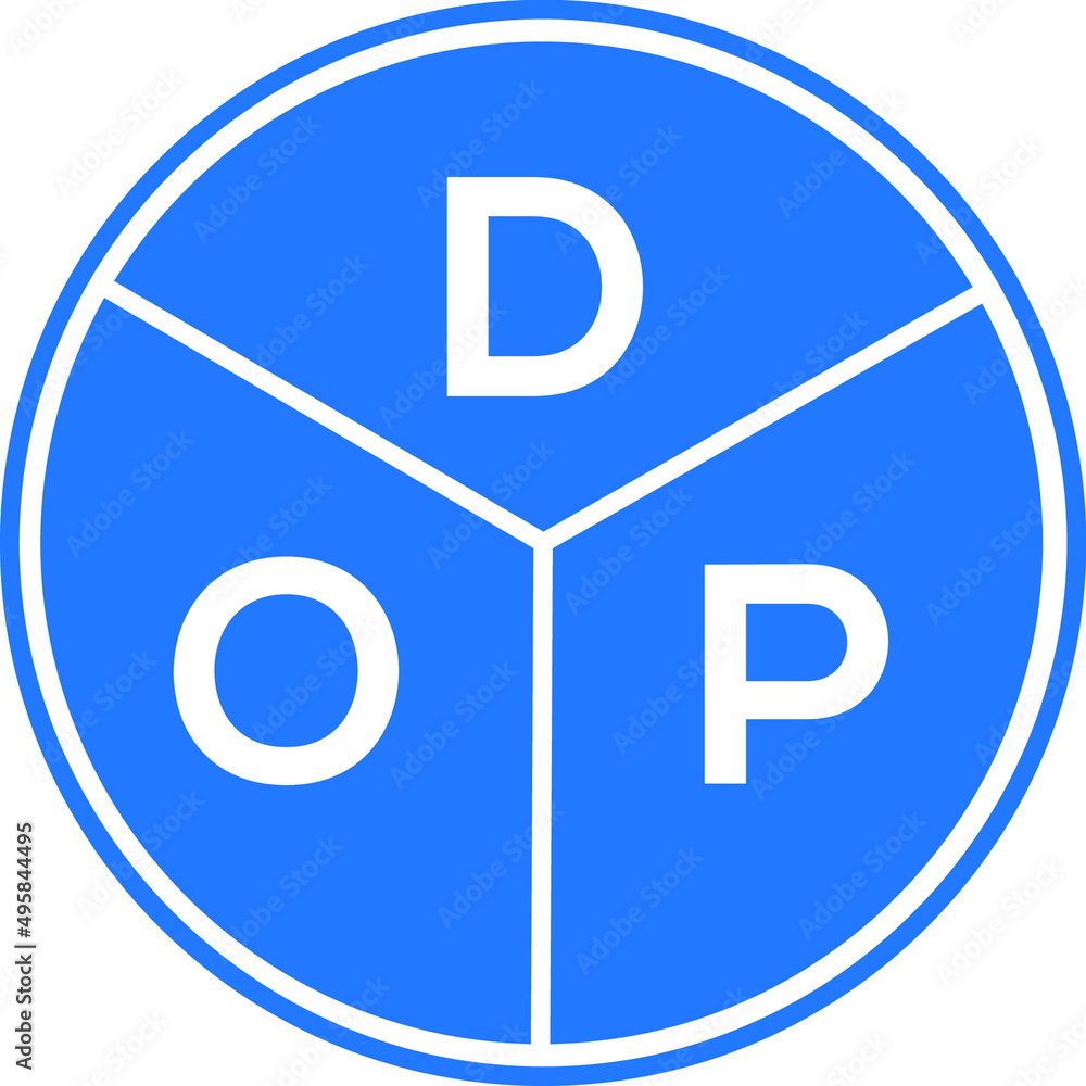 DOP letter logo design on White background. DOP creative Circle letter logo concept. DOP letter design. DOP letter logo design on White background. DOP creative Circle letter logo concept. DOP letter design.