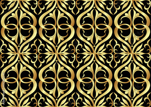Bilde på lerret Interlacing abstract ornament in the medieval, romanesque style