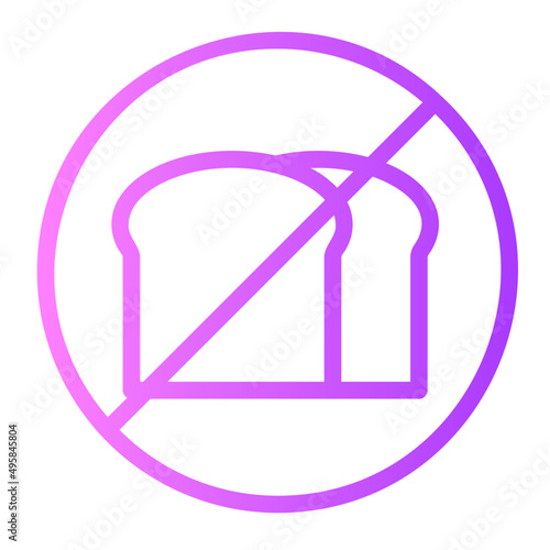 low carb diet gradient icon © Barudak Lier