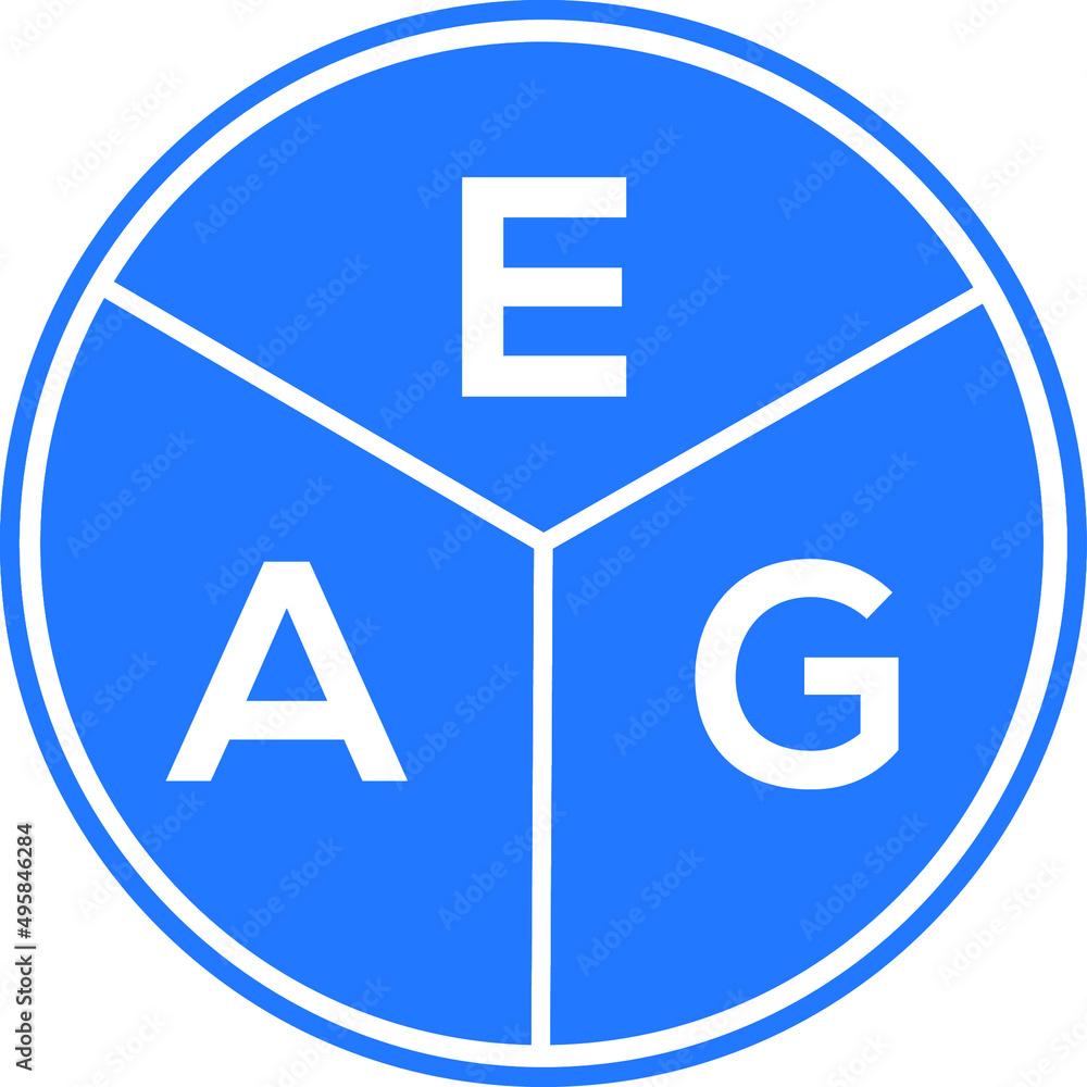EAG letter logo design on White background. EAG creative Circle letter logo concept. EAG letter design. EAG letter logo design on White background. EAG creative Circle letter logo concept. EAG letter design.
