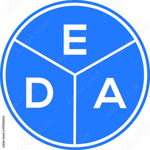 EDA letter logo design on White background. EDA creative Circle letter logo concept. EDA letter design. 