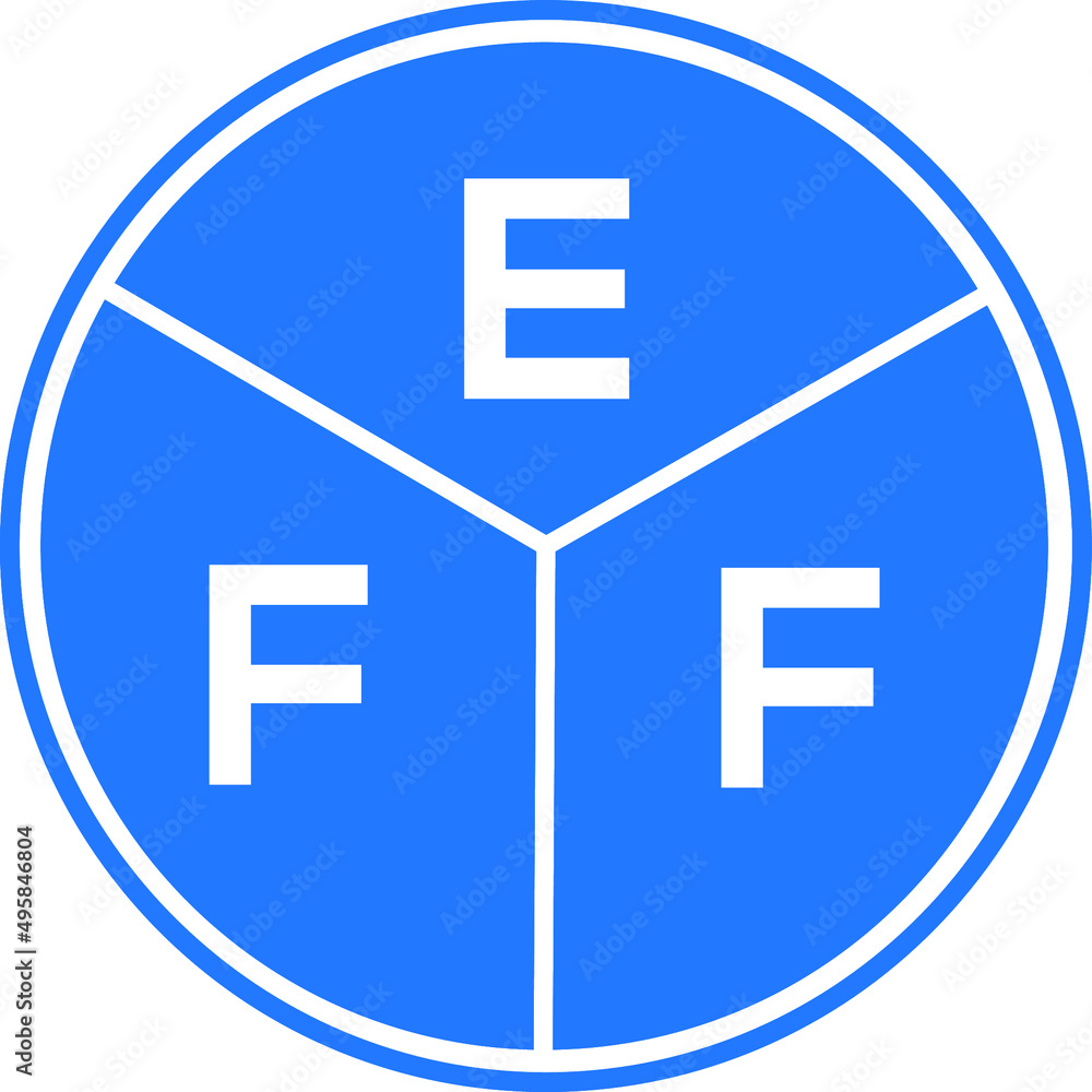 EFF letter logo design on White background. EFF creative Circle letter logo concept. EFF letter design. EFF letter logo design on White background. EFF creative Circle letter logo concept. EFF letter design.